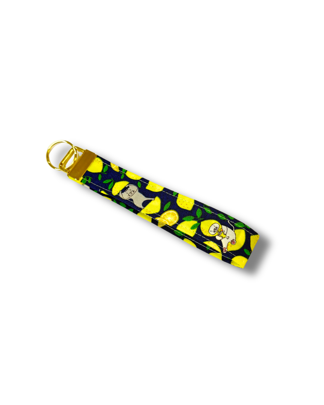 Lemon Cat Key Loop